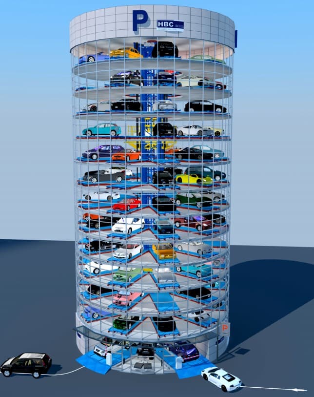 Auto parking system _ Stacker type cylinder system